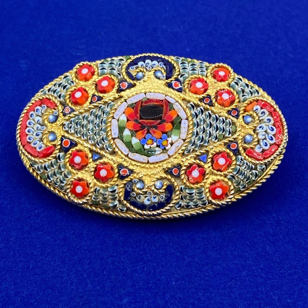 Vintage Micro Mosaic Brooch